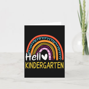 Hello Kindergarten Team Teacher Byck To School Rai Card