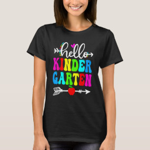 Hello Kindergarten Team Teacher Student Happy Back T-Shirt