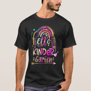 Hello Kindergarten Team Tie Dye Back To School Tea T-Shirt
