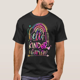 Hello Kindergarten Team Tie Dye Back To School Tea T-Shirt