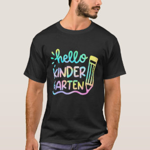 Hello Kindergarten Tie Dye Back To School Team Tea T-Shirt