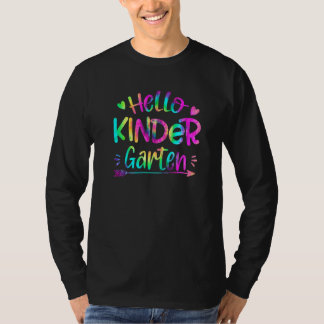 Hello Kindergarten Vibes Tie Dye Back To School Te T-Shirt