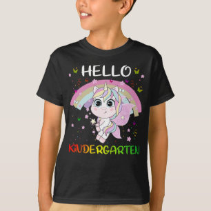 Hello KindergartenTeacher Student Team Unicorn Bac T-Shirt