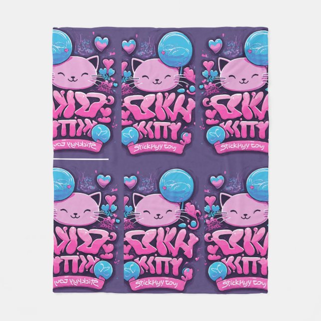 Hello kity  fleece blanket (Front)
