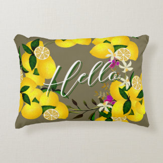 Hello Lemon Accent Pillow