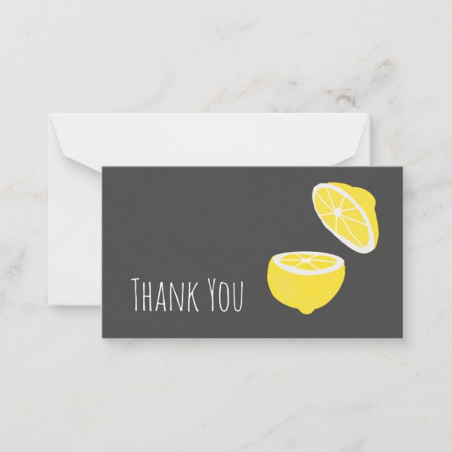 Hello Lemon modern yellow fruit Card (Front)