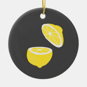 Hello Lemon modern yellow fruit Ceramic Tree Decoration