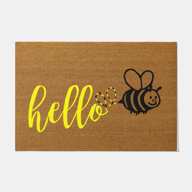  Hello Little Bee Doormat, Welcome DoorMat (Front)