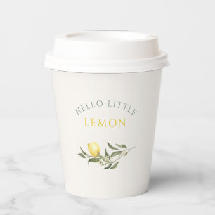 Hello Little Lemon Citrus Baby Shower Paper Cups
