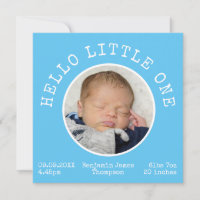 Hello Little One 2 Photo Name Blue Baby Boy