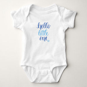 Hello Little One Blue Baby Bodysuit