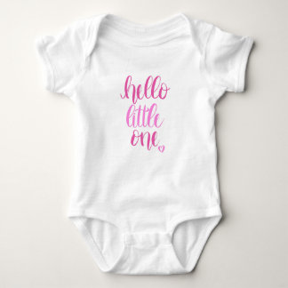Hello Little One Pink Baby Bodysuit