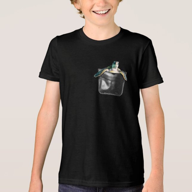 Hello Little Turtle Tri-Blend Shirt (Front)