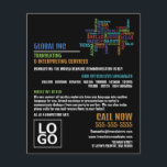 Hello Logo, Translator & Interpreter Flyer<br><div class="desc">Hello Logo,  Translator & Interpreter Advertising Flyers By The Business Card Store.</div>