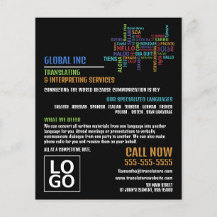 Hello Logo, Translator & Interpreter Flyer
