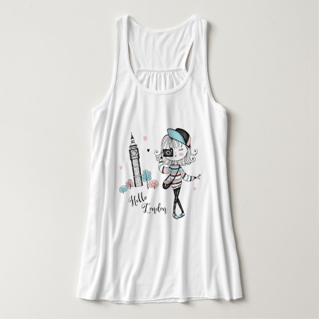 Hello London Singlet (Design Front)