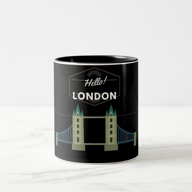 Hello London Two-Tone Coffee Mug (Center)
