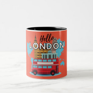 Hello London Two-Tone Coffee Mug
