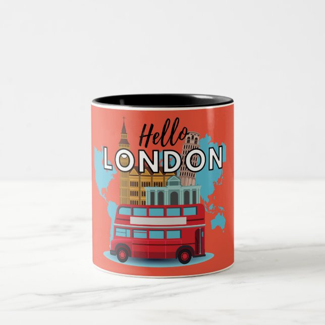 Hello London Two-Tone Coffee Mug (Center)