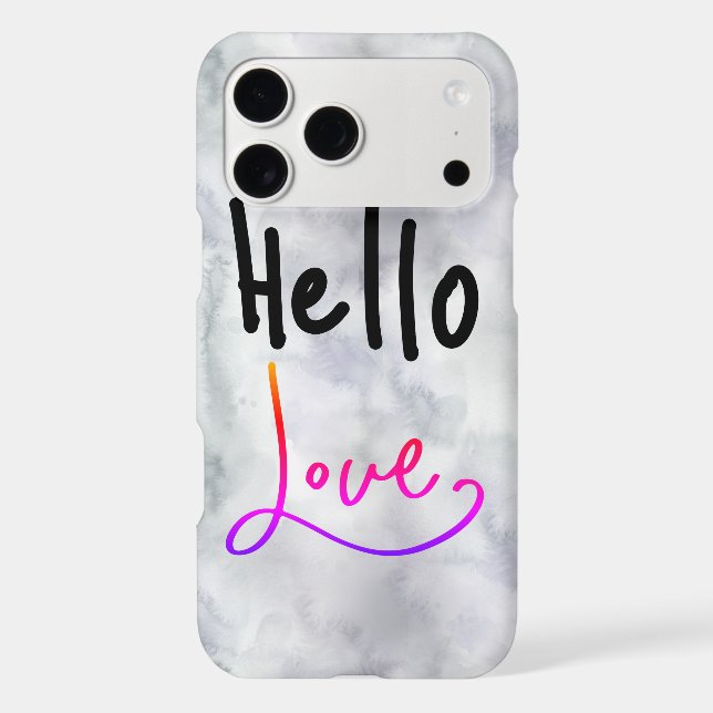 Hello Love Funny Typography Marble (Back)