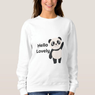 Hello Lovely – Cute Panda T-Shirt Design | Kawaii Sweatshirt