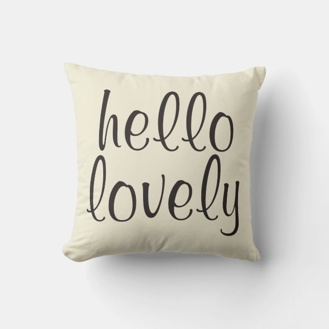 Hello Lovely Pillow (Front)