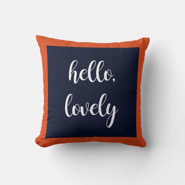 Hello Lovely Pillow (Front)