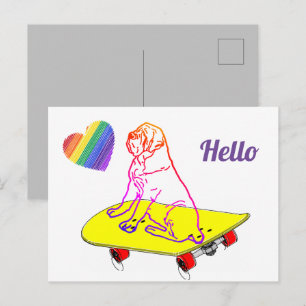 Hello Mastiff postcard