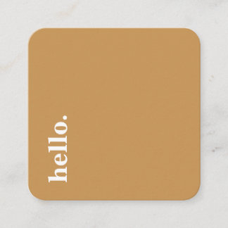 Hello, Minimal, Simple, Colour Block Business Card