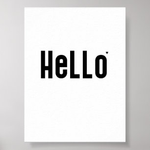 Hello - minimalistic typography poster