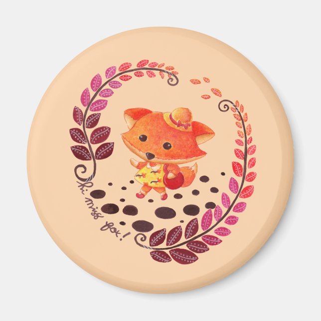 Hello, Miss Fox! Magnet (Front)