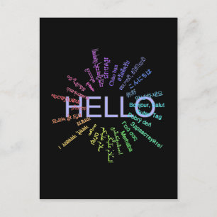 Hello (Multi Language) Postcard