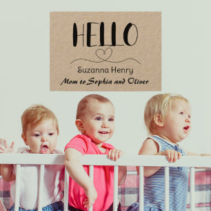 Hello Mum Contact Card Kraft Mummy Calling Card