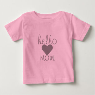 hello mum (girls) baby T-Shirt