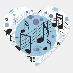 hello music heart sticker