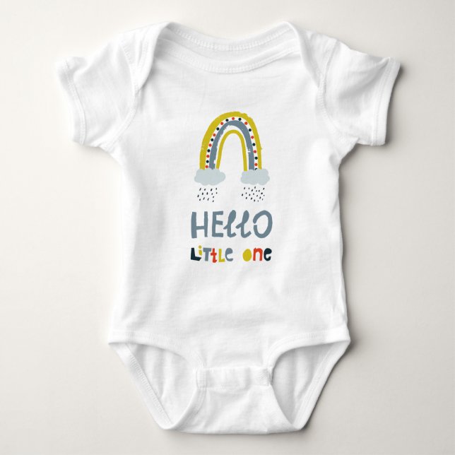 Hello My Little One Rainbow Baby Bodysuit (Front)