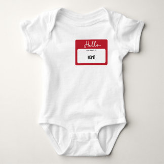 Hello My Name Baby Body Suite Bodysuit