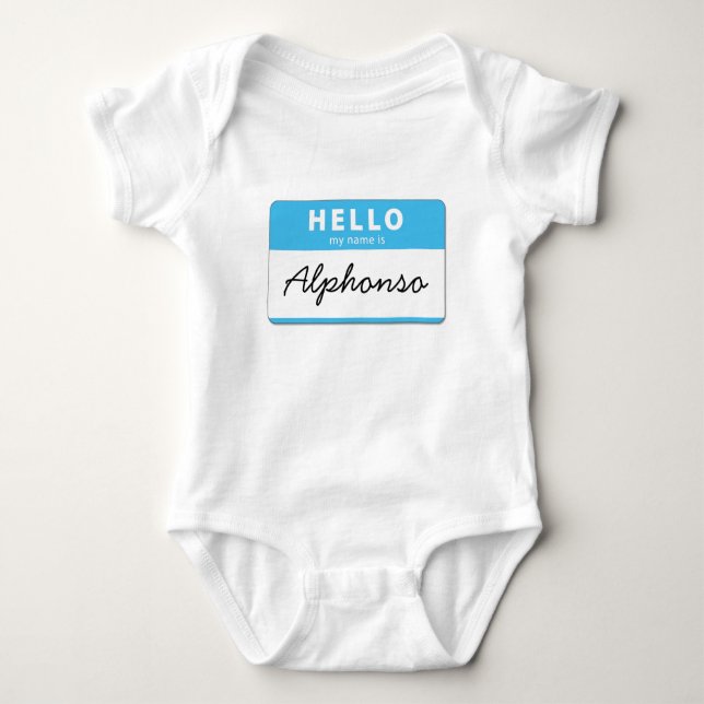 Hello, My Name is... Baby Bodysuit (Front)