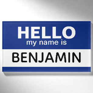 Hello my name is - Blue - Custom Employee Name Tag