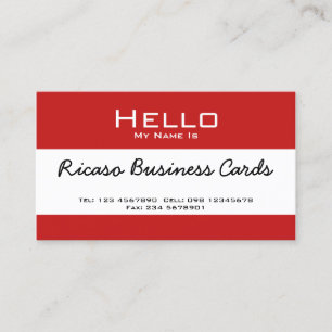 Hello My Name Is Business Card
