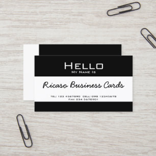 Hello My Name Is Business Card