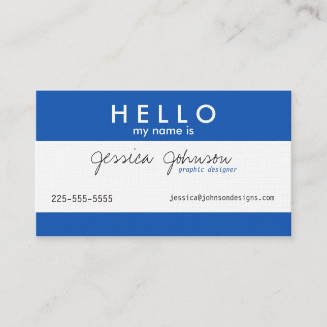 Hello My Name Is Business Card (Front)