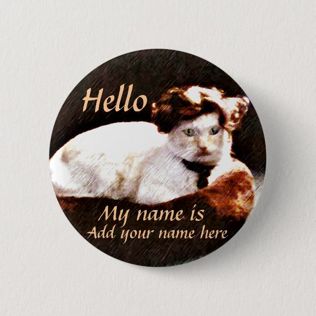 Hello,My Name Is.._Button 6 Cm Round Badge (Front)
