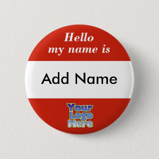 Hello My Name Is Button Tag
