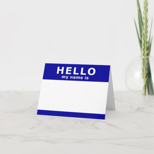 hello my name is card (Front)