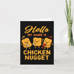 Hello My Name Is Chicken Nugget Costume Kids Chick Card