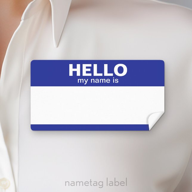 Hello my name is -- classic (Hello my name is Label)