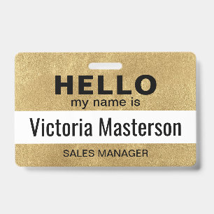 Hello My Name Is - Custom Business Employee Name ID Badge