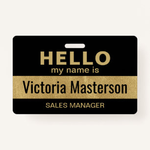 Hello My Name Is - Custom Business Employee Name ID Badge