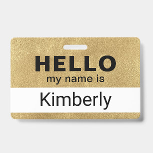 Hello My Name Is - Custom Business Employee Name ID Badge